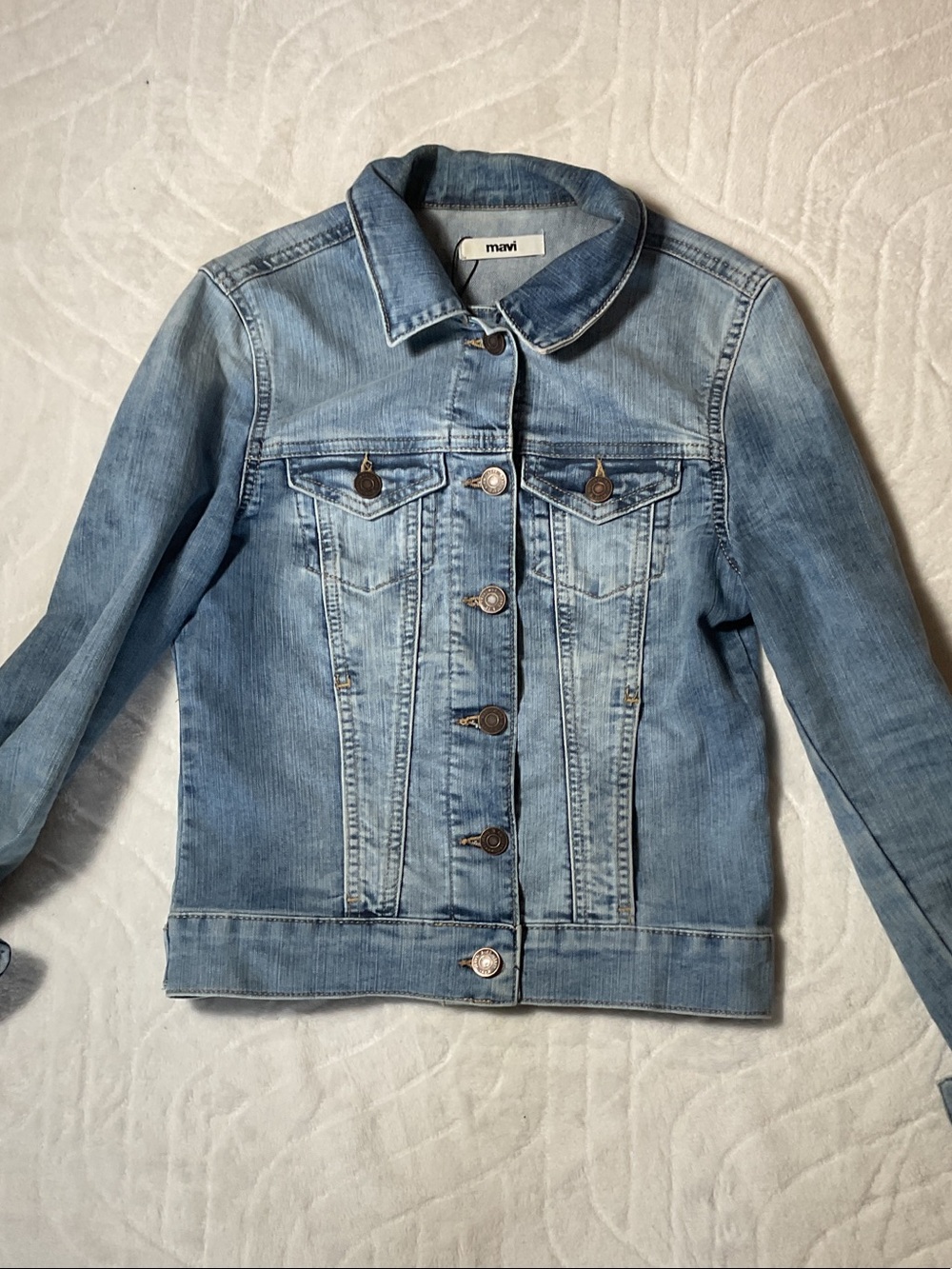 Mavi Light Wash Blue Denim Jacket